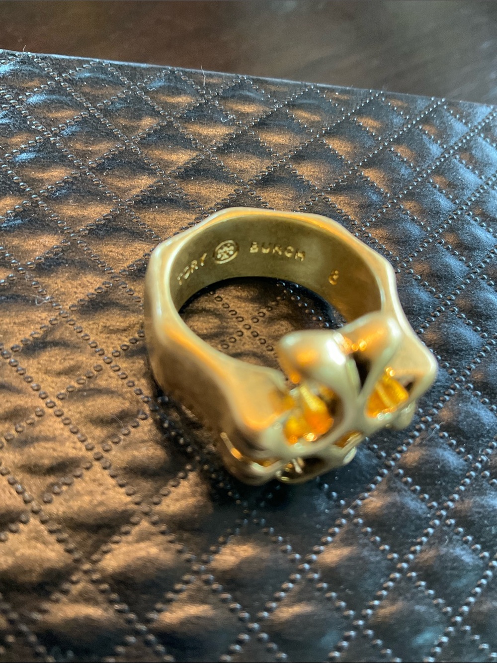 Tory Burch Antique gold ring size 8 - Picture 5 of 5